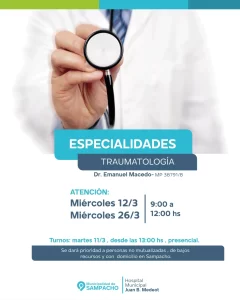 🩺💉 ¡Nueva Especialidad en el Hospital Municipal!