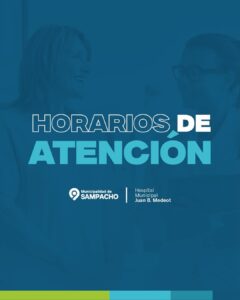 Horarios y días de atención en el Hospital Municipal Juan B. Medeot
